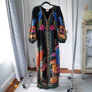FARM Rio Black Cool Leopards Maxi Dress